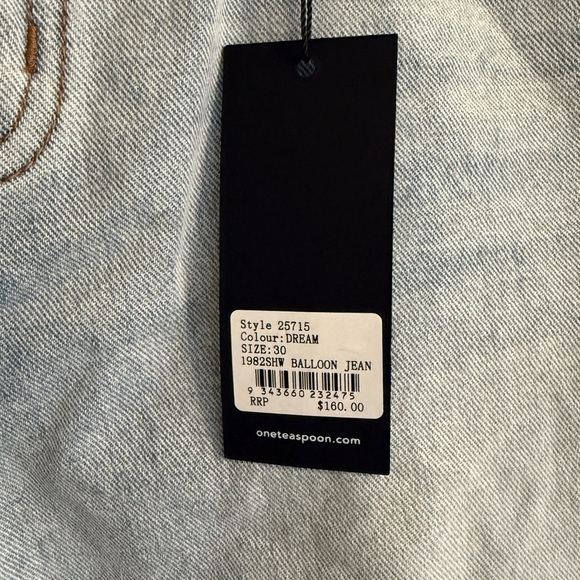 NWT One Teaspoon Light Wash High Rise Jeans Size 30 - Picture 10 of 16